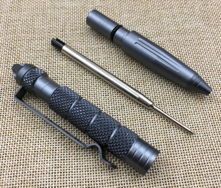 High quality defensive tactical pen self-defense pen multi-function aviation aluminum alloy non-slip portable camping ball pen