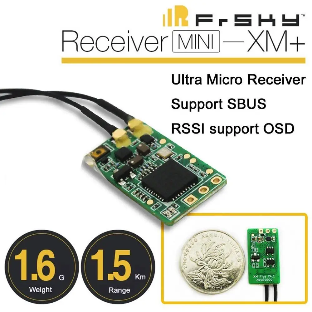 Мини приемник Frsky XM + Micro 16CH для помещений FPV маленький квадроцикл PWM SBUS US FCC / EU LBT