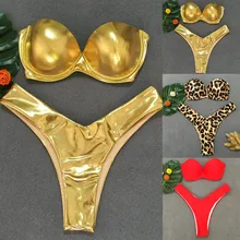 Мода мягкий бюстгальтер короткие наборы купальник женский пуш-ап Леопардовый треугольник женский купальник костюмы