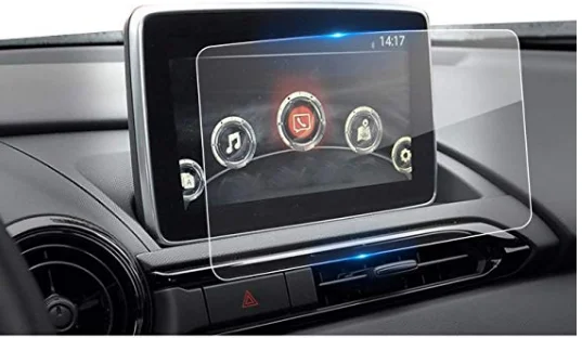 

7-Inch Car Navigation Screen Protector Clear Tempered Glass Infotainment Display in-Dash film for 2016-2017 Mazda CX-3 MX-5