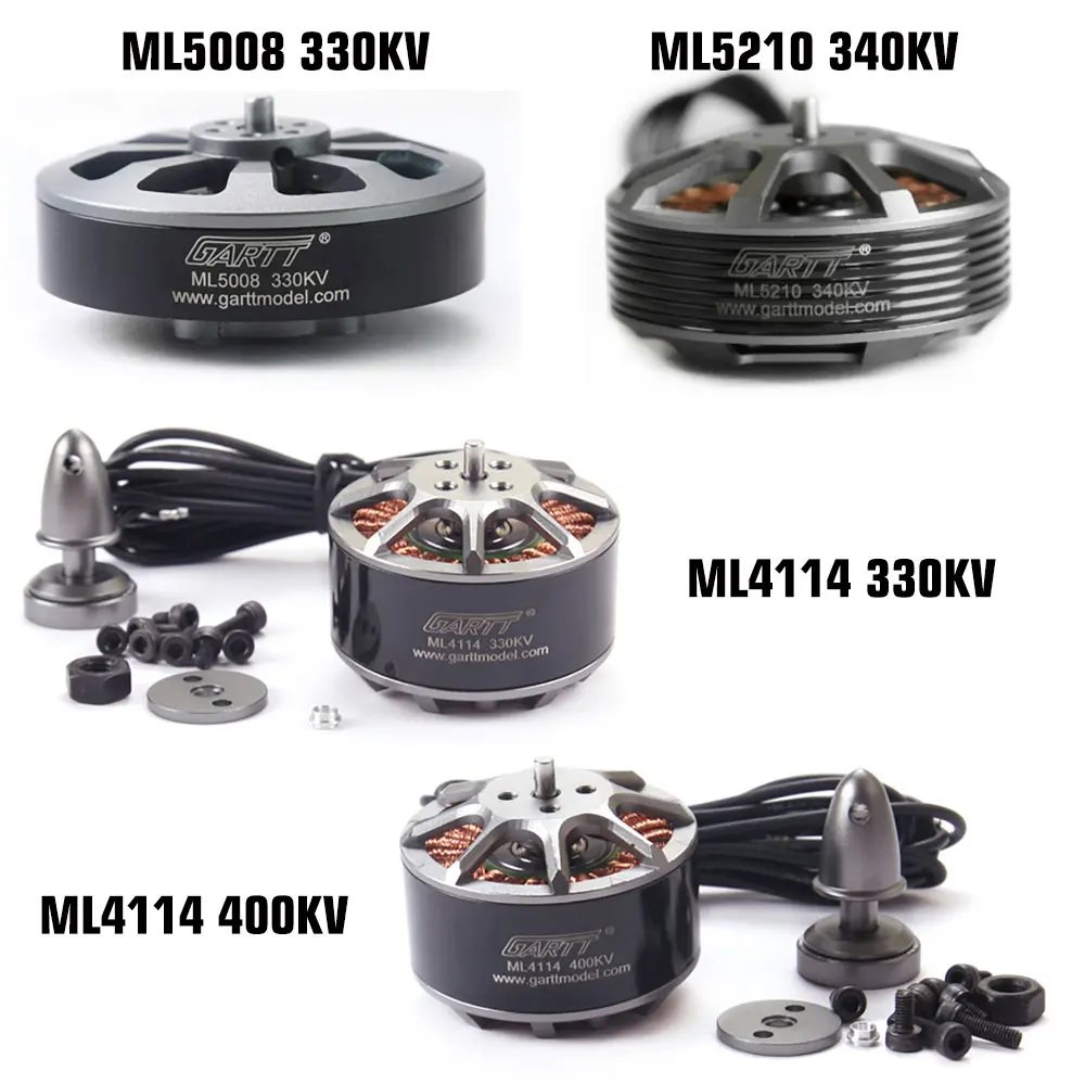 

GARTT ML5210 340KV ML 4114 400KV 330KV ML 5008 Brushless Motor For Multicopter Quadcopter Hexcopter RC Drone Lipo Battery ESC