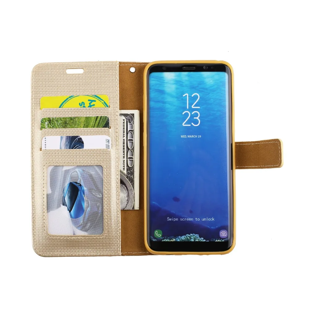 Алмазный Кожаный чехол для Samsung Galaxy S6 S7 edge блестящий Блестящий гибкий книжка S8 S9