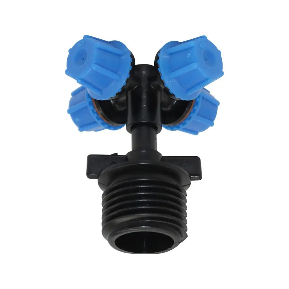 

10pcs 6mm Cross Misting Sprinklers with 1/2'' Male Thread Connector Garden Irrigation Industry Farm Dust Removal Cooling Nozzles