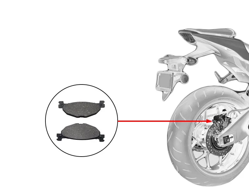 Alconstar-6 шт., полуметаллические тормозные колодки для мотоциклов, набор для Yamaha TMAX530 TMAX 530 2013, передние дисковые и задние дисковые колодки, гоночные