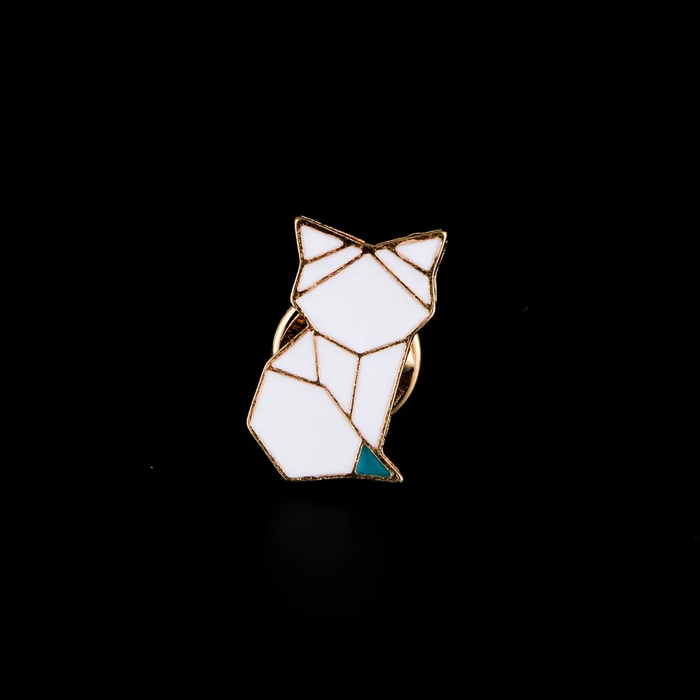 

1 Pcs Cute Pins Bunny Owl Fox Swan Iceberg Origami Animals Enamel Brooches Badge Hijab Pin For Women Girls Kids