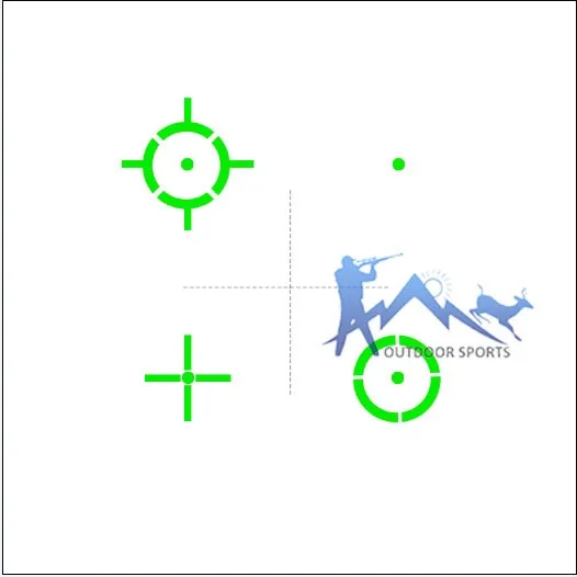 Scope para a Caça Esportiva ao ar Ampliação Retículo Tactical Mini Red Green Dot Livre Os2-0098 Ppt 1x 4 8 PPT 1X Ampliação 4 Retículo Tactical Mini