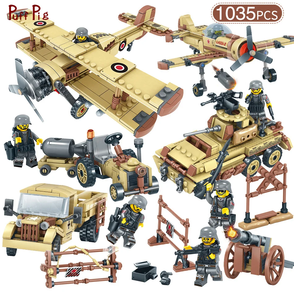 

Military WW2 Soldier Figures Model Building Blocks Set Weapon Special Force CS SWAT Gun Child Toys Compatible Legoed Army Bricks