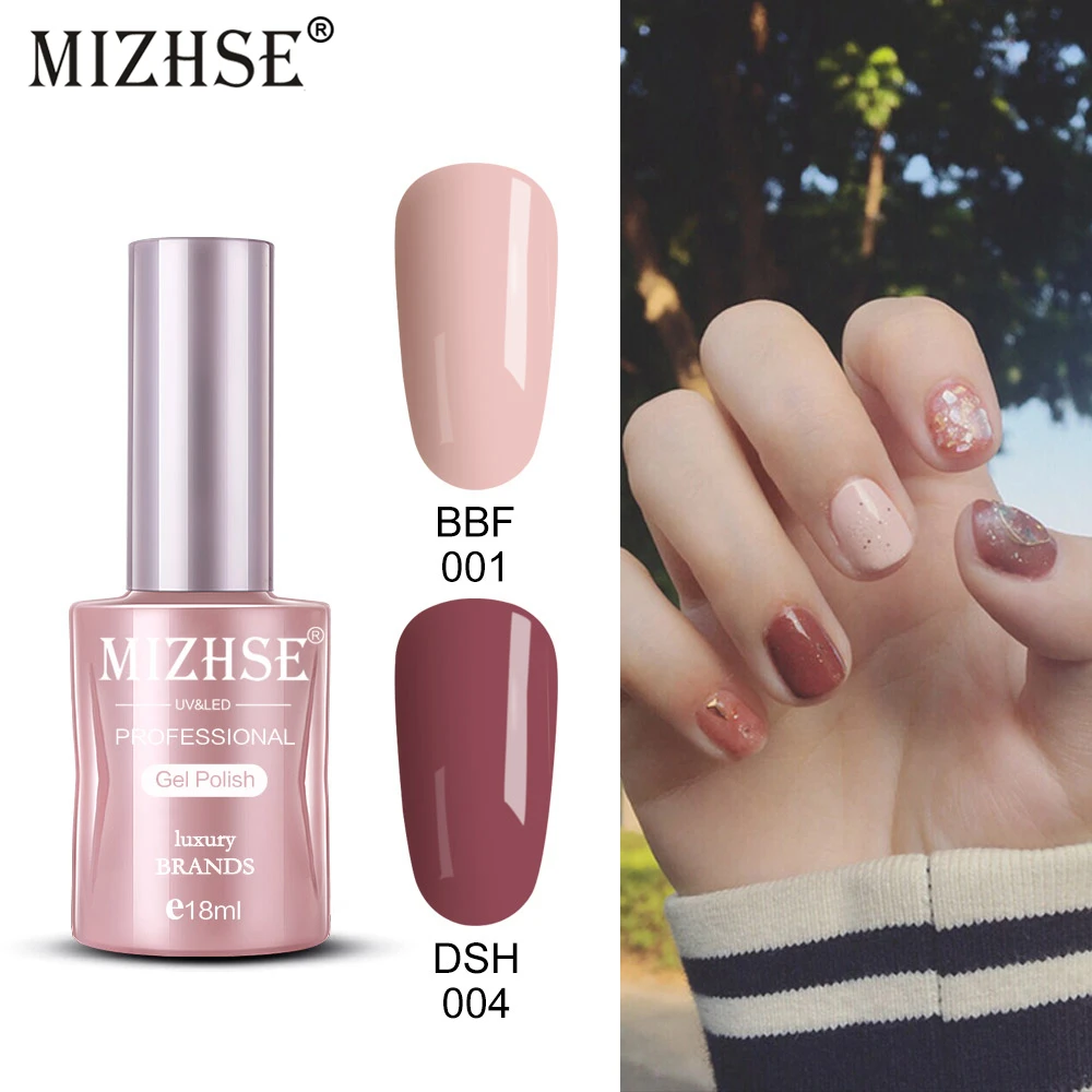 MIZHSE Nail Polishes 18ml Vernis Semi Permanant UV Gel Polish Hybrid Nail Art Lacquer For Stamping Soak off Varnish Gel