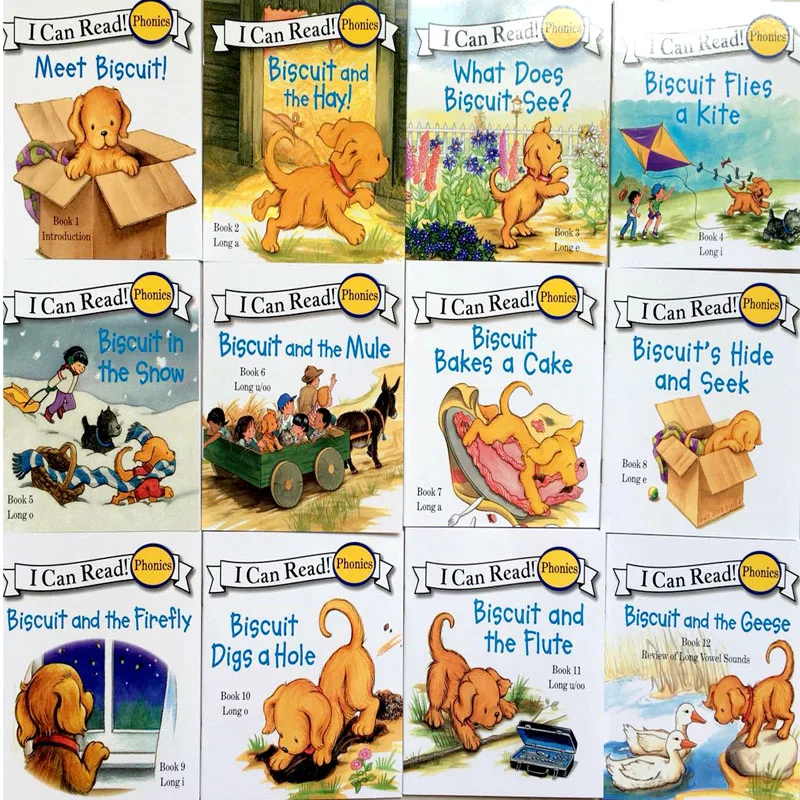 24 книги/набор Бисквит Серия фоника английские книги с картинками я могу читать детские книги с рассказом раннее образование карманная книга для чтения