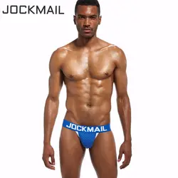 JOCKMAIL бренд для мужчин Jockstraps хлопок Сексуальный Мужской спинки ягодицы tanga hombre Стринги мужские Jock ремни Гей Нижнее белье