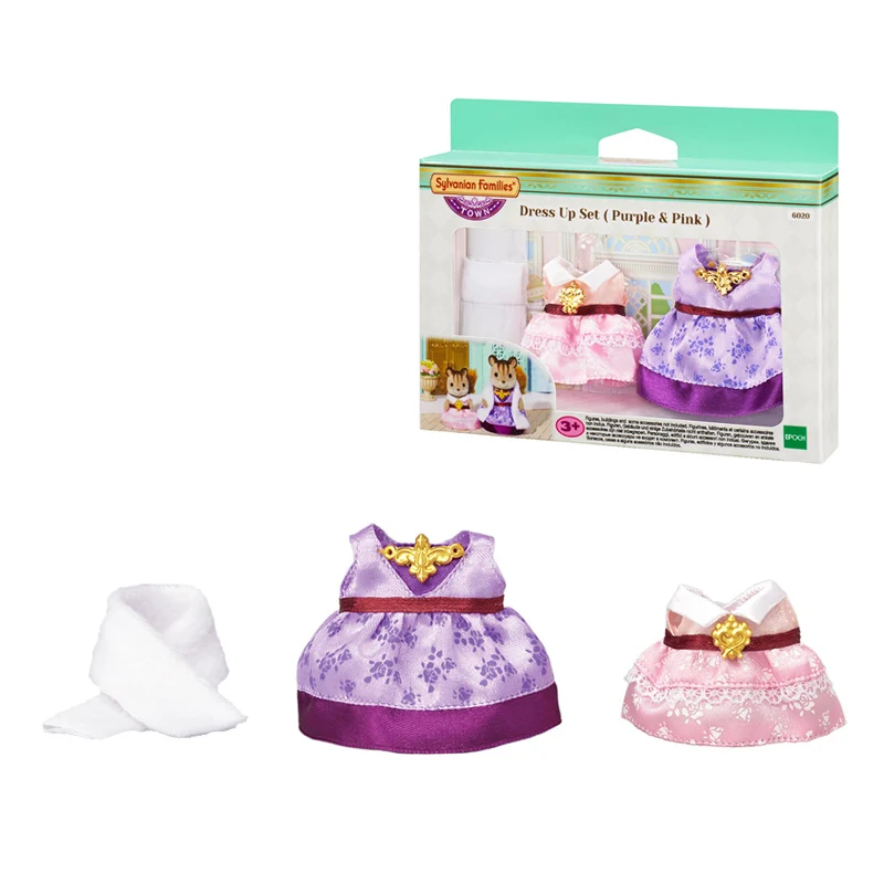 Комплект аксессуаров для кукольного домика Sylvanian Families розовая и фиолетовая