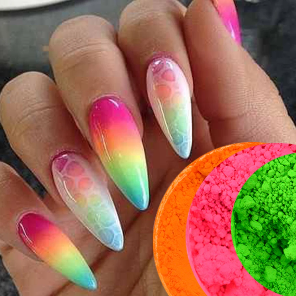 1pcs Neon Pigment Powder Nail Glitter Fluorescence Nail Powder Candy