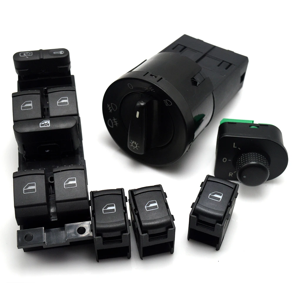 6 Pcs window switch headlight switch mirror switch for VW JETTA GOLF