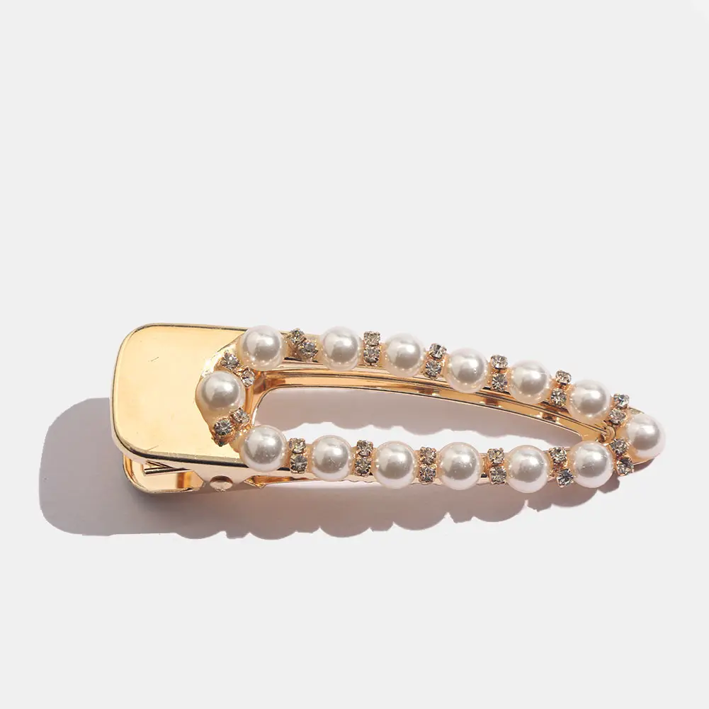 Flatfoosie ZA, блестящие висячие серьги с кристаллами для женщин, металлические серьги-капли золотого и серебряного цвета, модные ювелирные изделия с искусственным жемчугом для девочек - Окраска металла: H000111