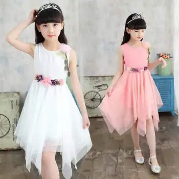 

Girls summer dress 2019 new children's little girl children's dress in the big boy chiffon princess dress