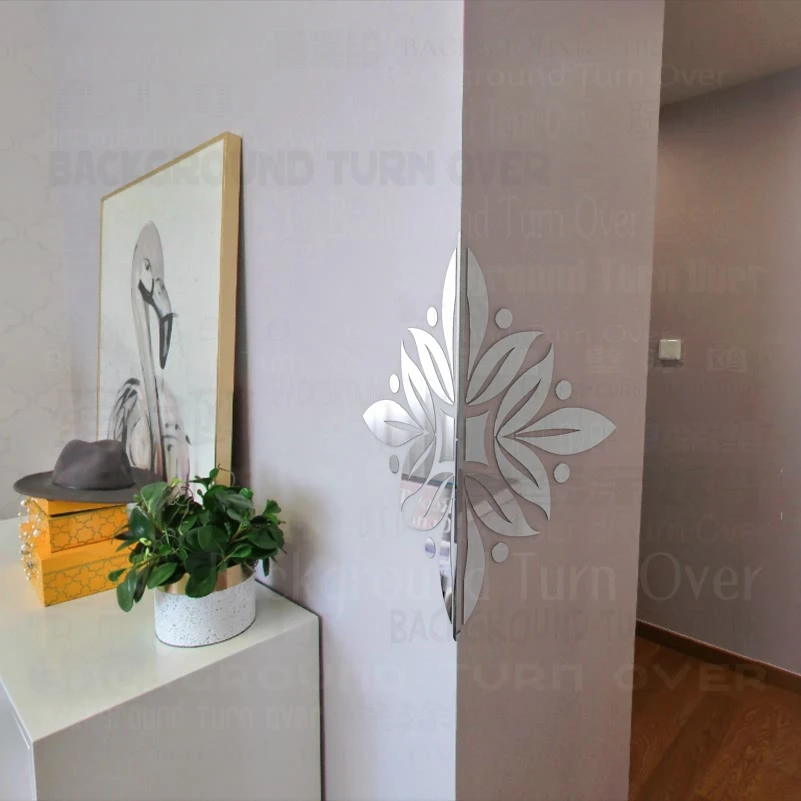 Flower Blooms Pattern Decorative Wall Corner Protectors 3d Mirror
