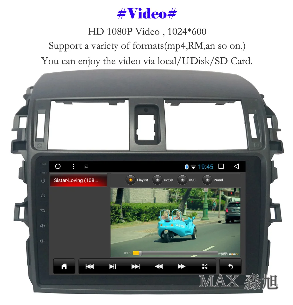 Top MAX 2G RAM 32G ROM Android 8.1.0 Car DVD Player For Toyota corolla 2007 2008 2009 2010 2011 Car Radio RDS BT WiFi SWC GPS Map 7