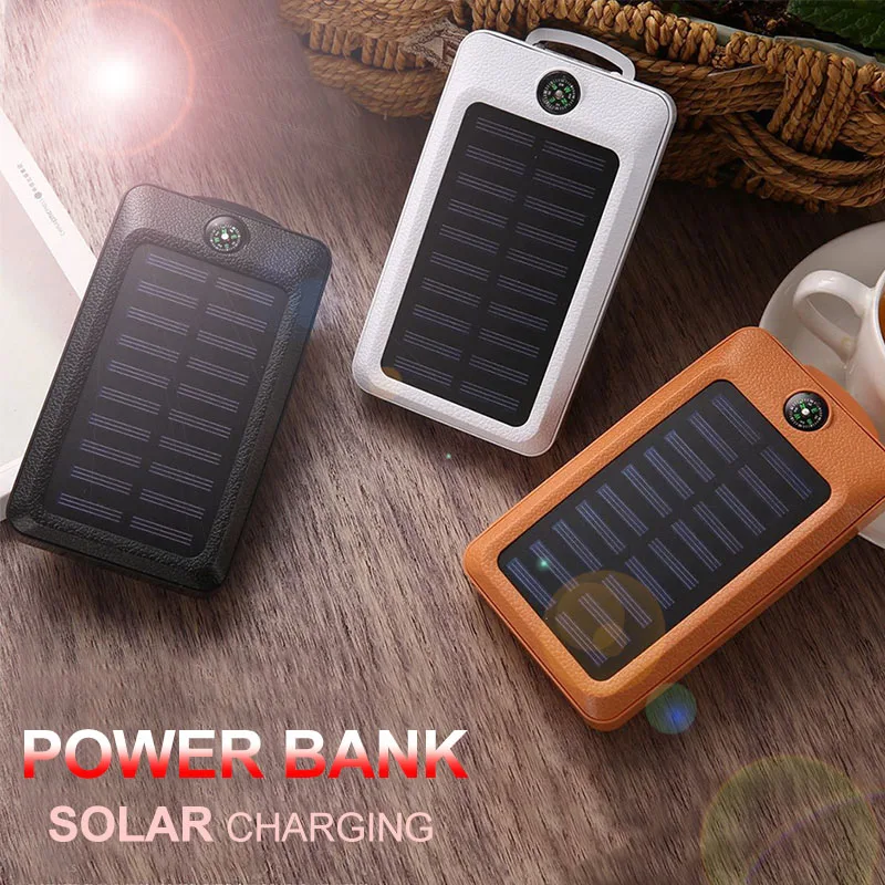 

Power Bank Flashlight Solar Charging USB LED Camping Light Fishing Lamp Torch Outdoor Hanging Lantern With Compass 18650 Mobile