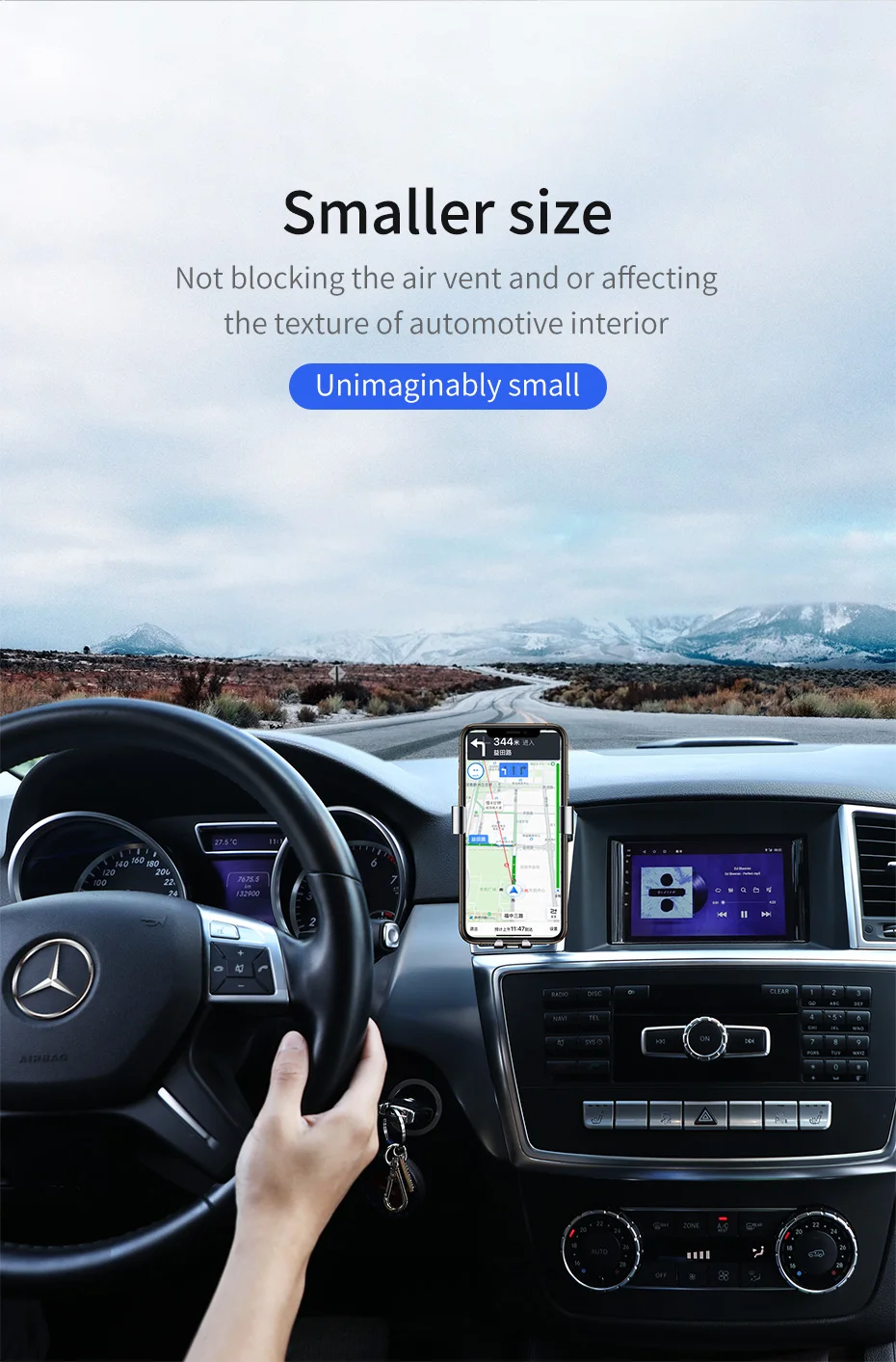 Универсальный автомобильный держатель Baseus для iPhone 11 Pro Max samsung Mini, держатель для мобильного телефона