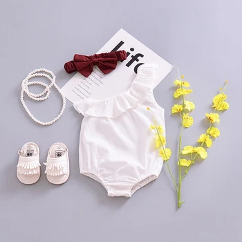 

newborn clothing unisex Fashion bare shoulder baby girl summer soft toddler overalls infant girls jumpsuit sleeveless romper