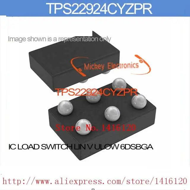 TPS22924CYZPR IC ВЫКЛЮЧАТЕЛЬ НАГРУЗКИ ЛИН V ULOW 6 9DSBGA 22924 TPS22924 TPS22924C TPS22924CY 22924C | Электронные