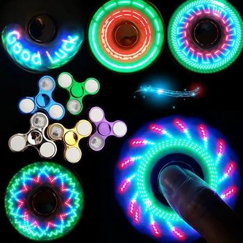 

LED New Factory Direct Fingertip Gyro Glow Gyro Finger Toy Decompression Creative Children's Toys Multicolor Wholesale Student G