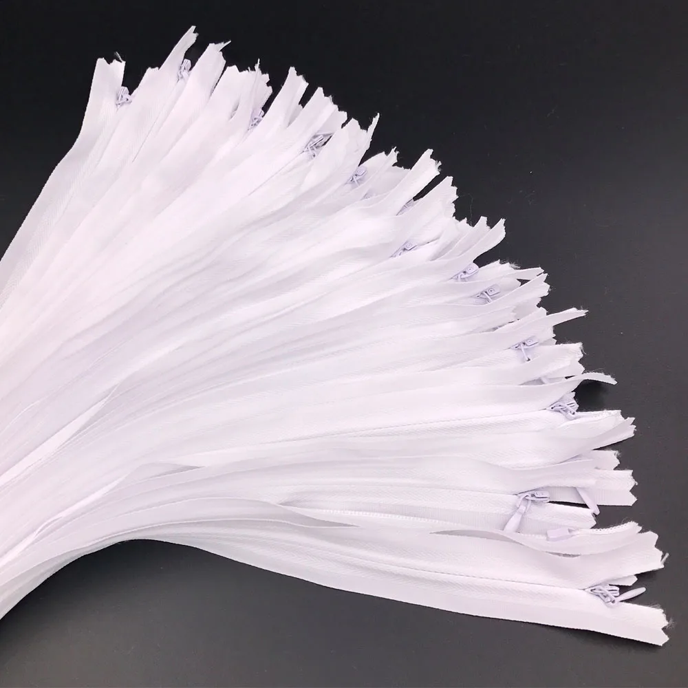 white invisible zipper 