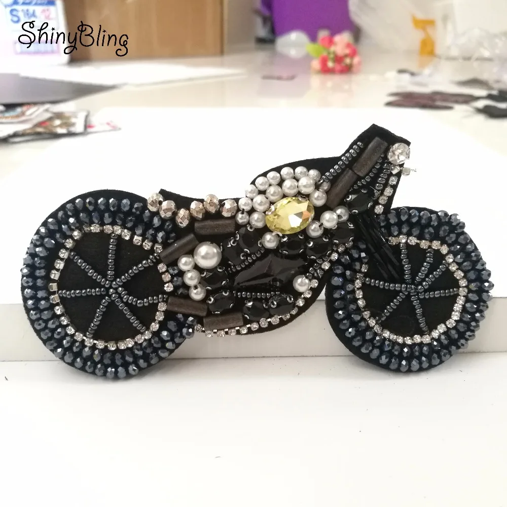 

1Pcs Strass Rhinestone Beaded patches for clothing Sewing on Beading Applique Clothes Shoes Bags Decoration Patch DIY Apparel