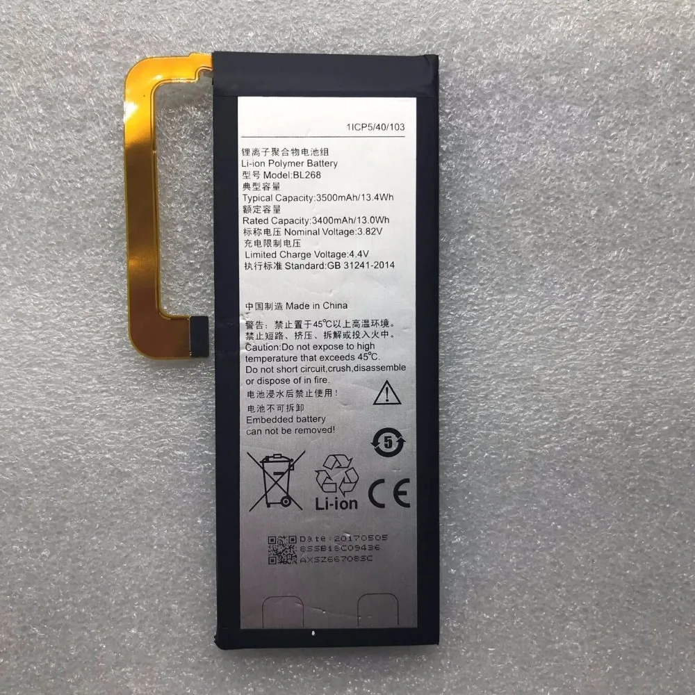Новая запасная батарея BL268 3500 мАч для смартфона lenovo ZUK Z2|Аккумуляторы мобильных