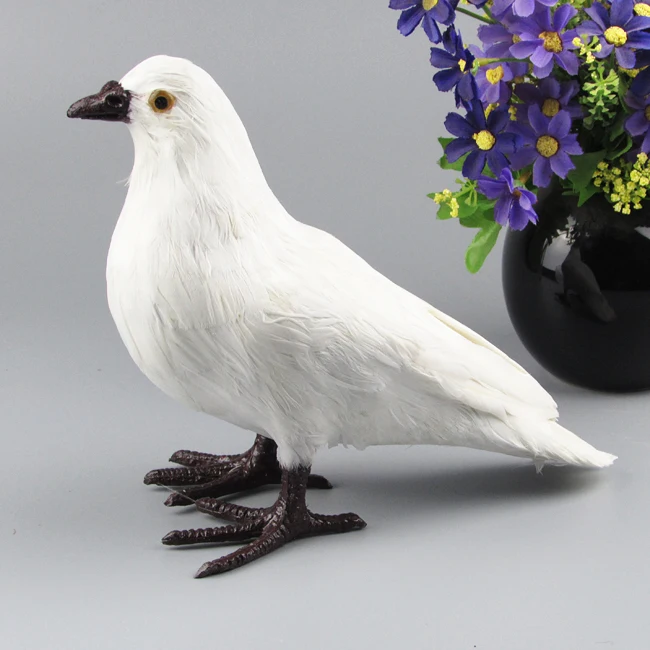 

about 22x19cm white dove, bird of peace hard model ornament decoration gift h1316