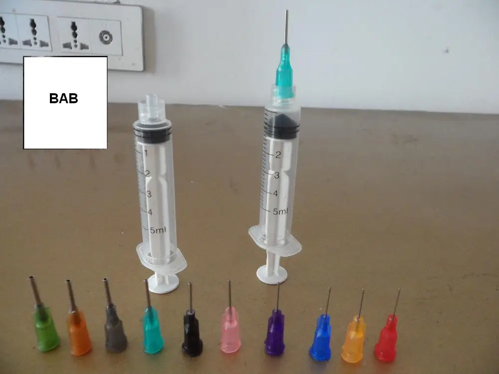 Шприц Дозирующий с замком Luer lock 5 куб. См/мл 1/2 дюйма от 14 до 25 г|syringe dispenser|syringe with