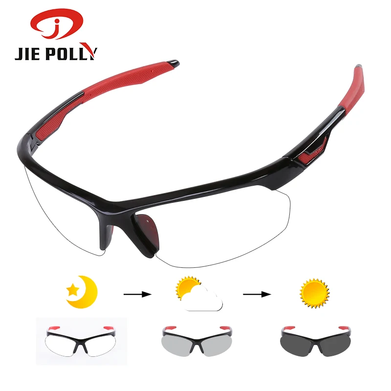 

Photochromic Cycling Sunglasses TR90 Road Bike Glasses 3 in 1 Lens All-weather Eyewear mountain Skidproof Spectacles Men Women