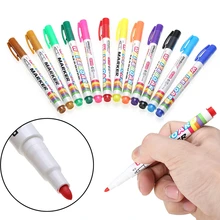 Маркерная ручка 12 цветов легко стирается белая бумага стекло Специальный карандаш школьный офис выделенный