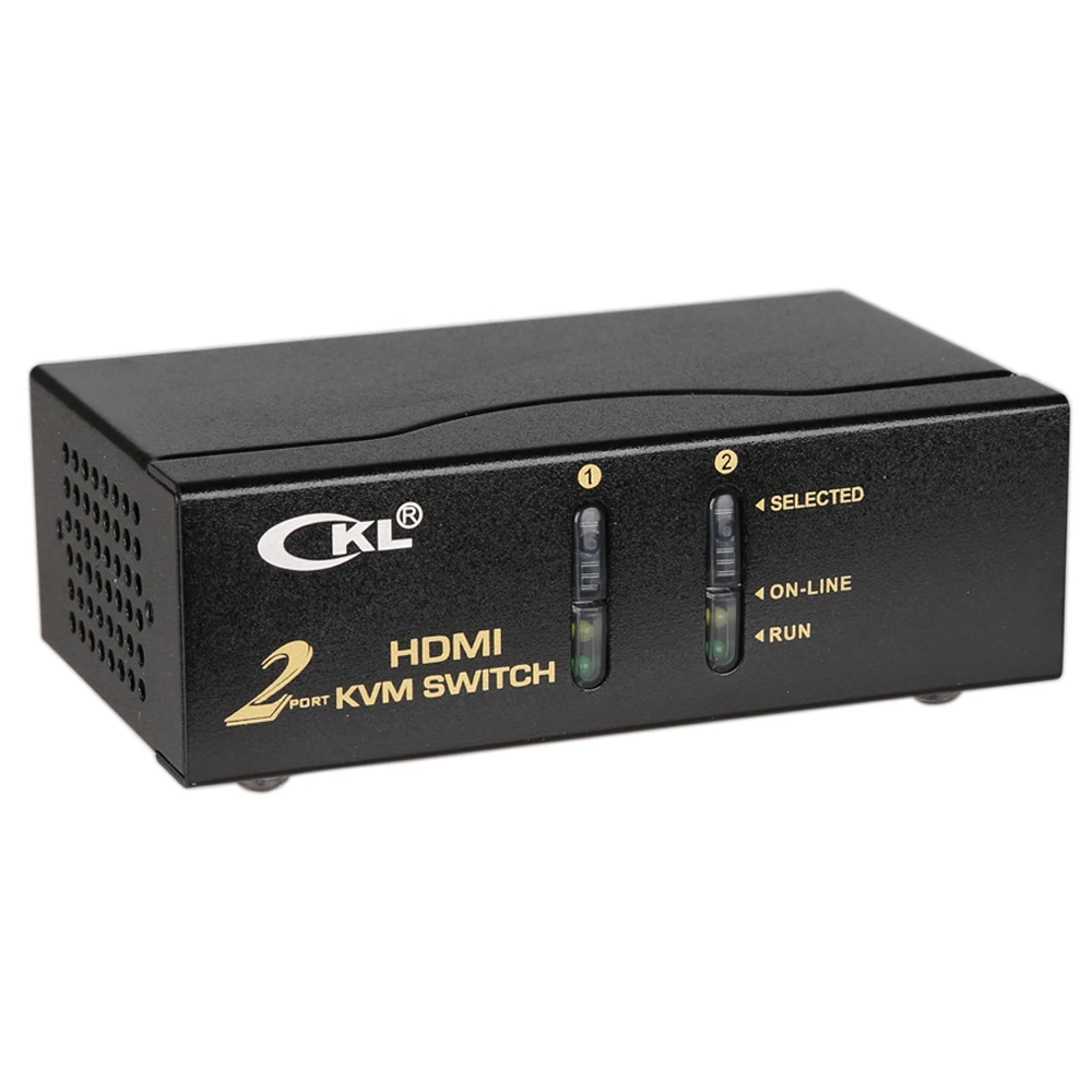 USB Auto HDMI KVM Switch 2 Port with CABLES, PC Monitor