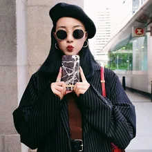 Женские Универсальные круглые солнцезащитные очки стильные линзы солнцезащитные очки маленькая рамка винтажные очки солнцезащитные очки