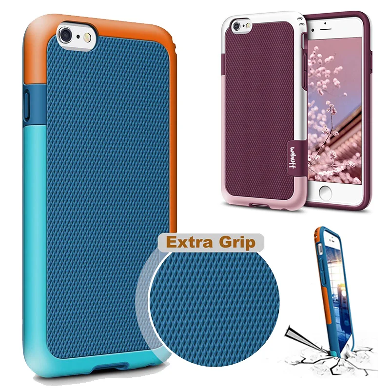 

Shockproof Hybrid Hard Silicone Impact Case for funda iPhone 6 6s 7Plus 7 8 Plus X Anti Slip Scratch Resistant for iPhone 7 case