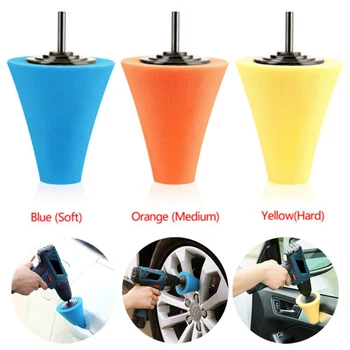 

Replacement Cone Polishing Pad Wheel Hub Washable Length 85mm Sponge Cleaning Tool Drill Adapter Outdoor Detachable Plastic