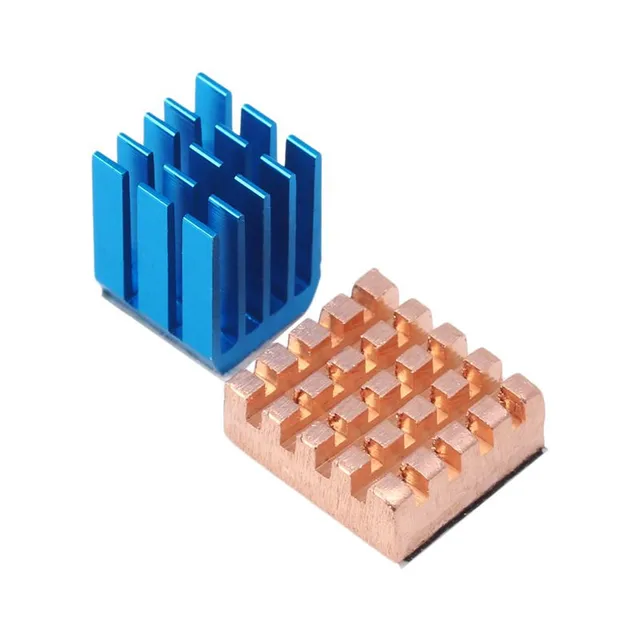 Best Price 2Pcs Aluminum and Copper Heat Sink CPU Cooling Heat Sink For Raspberry Pi 2/3 Demo Board Accessories