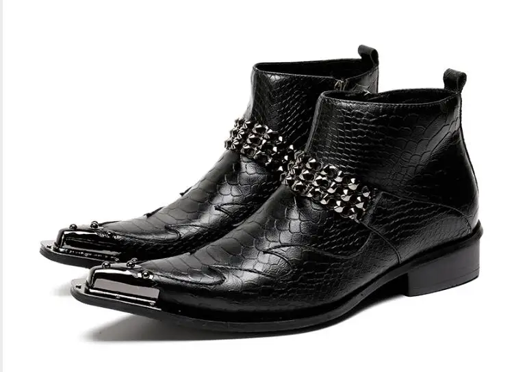 Zobairou Botas masculinas mens gummi regen stiefel red ankle Neue Stahlkappe Metall Botas Masculina Mens Kniehohe Stiefel