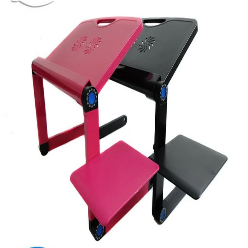 42*28cm Portable Laptop desk Bed Folding Tablet PC desk with USB fan
