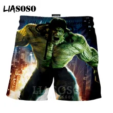 Модная Повседневная рубашка в стиле панк для мужчин и женщин, для отдыха, супергерой, homme, Мстители, Халк, спортивные, Харадзюку, пляжные тренировочные брюки, шорты, 920