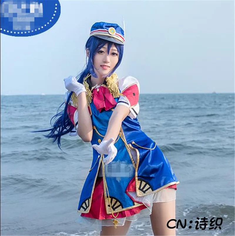 

Japanese Anime Lovelive Sunshine Aqours Happy Party Train Matsuura Kanan Cosplay Costume Beautiful Girl Dress