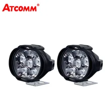 ATcomm 2 PCS Motocicleta LED Farol 2000lm 20 W 6500 K 9-85 V Universal Moto LEVOU Holofotes Lâmpada bulbo Scooters Luz de Nevoeiro