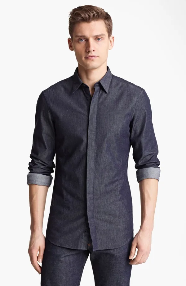 dark grey shirt with jeans