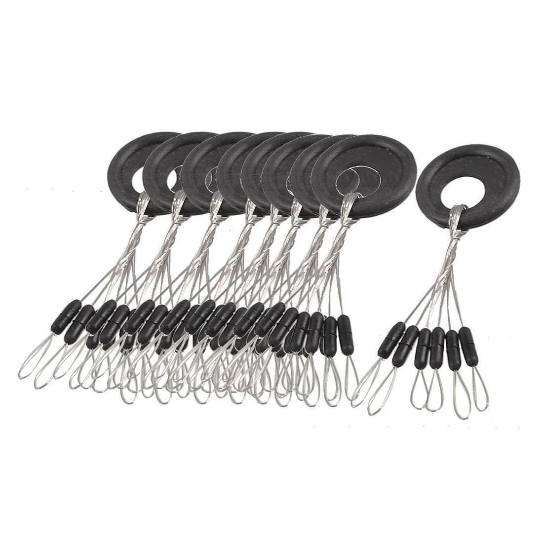 

10Pcs 6 in 1 Cylinder Shaped Float Stop Rubber Stopper Bobber Sinker