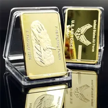 F16 боец Золотая памятная монета Монета бар 1 унция сувенирные слитки подарки коллекция не монеты иностранных валют