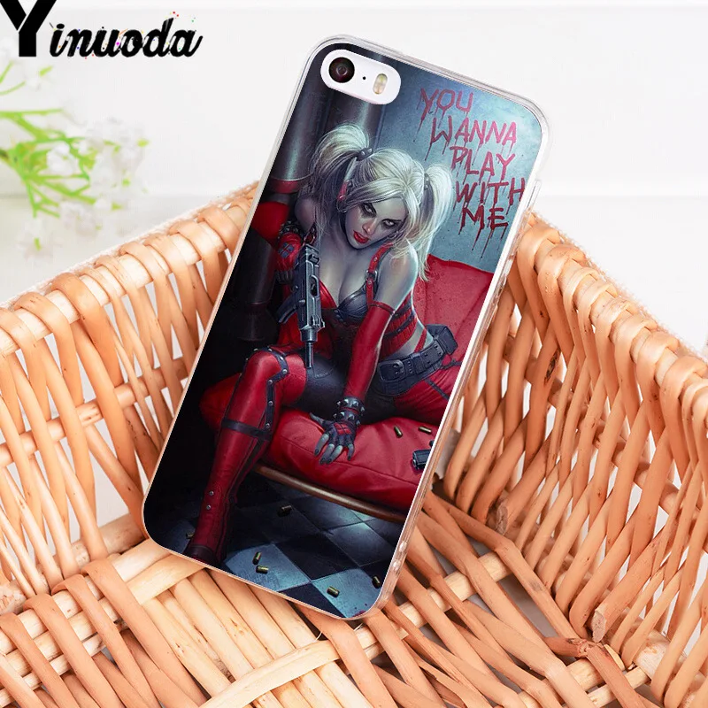 Yinuoda для iphone 7 6 X Чехол Harley Quinn отряд самоубийц Джокер подмигивание чехол для телефона для iphone 8 7 6 6S Plus X 5 5S SE 5C XS XR чехол