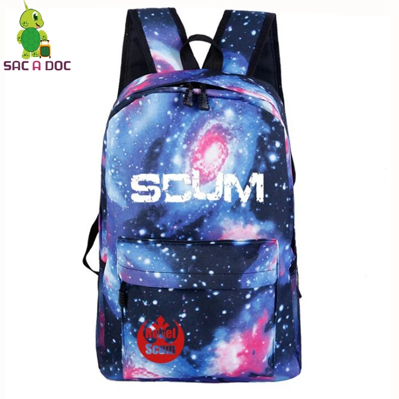 Scum Game Galaxy Space Backpack Luminous School Bag for Teenage Girls