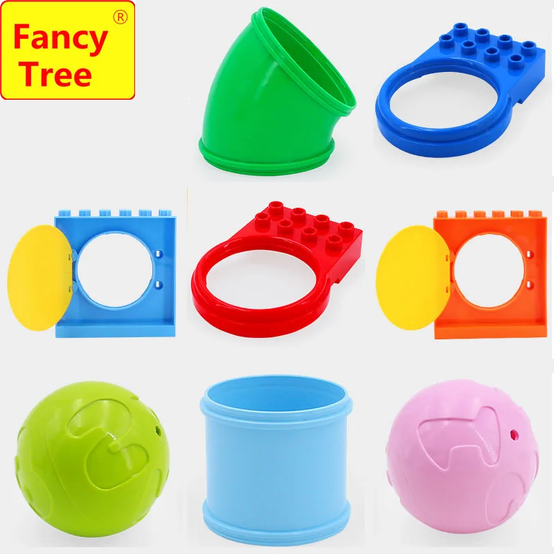 

Big building blocks Ball Run Track accessories compatible Duplo bricks interactive toys slide slideway children gift