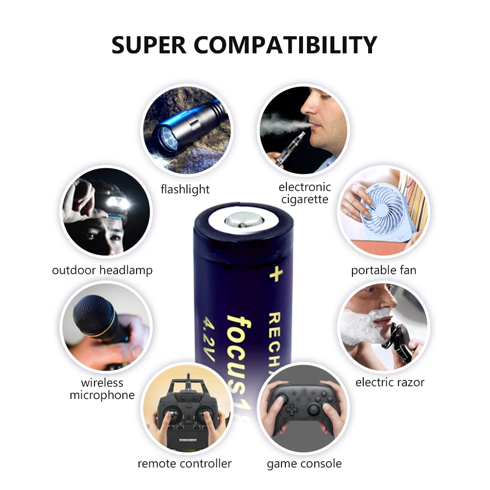 6/8/10 шт Li Ion 18650 10000mAh батарея 3 7 V Кнопка Топ фонарь на батарейках банк питания радио